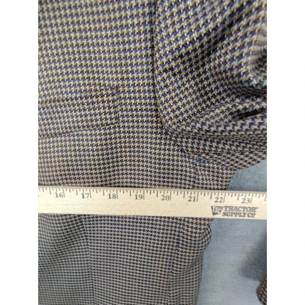 VTG‎ Lanificio Di Pray Mens Blazer 44 XT Houndstooth Canadian Silk Wool Blazer